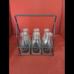 Milk Glass Candle Carrier